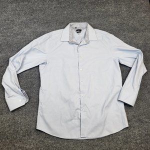 ROSSO MILANO Italy Modern Fit Button Up Shirt FLIP CUFF Men's Size 16.5